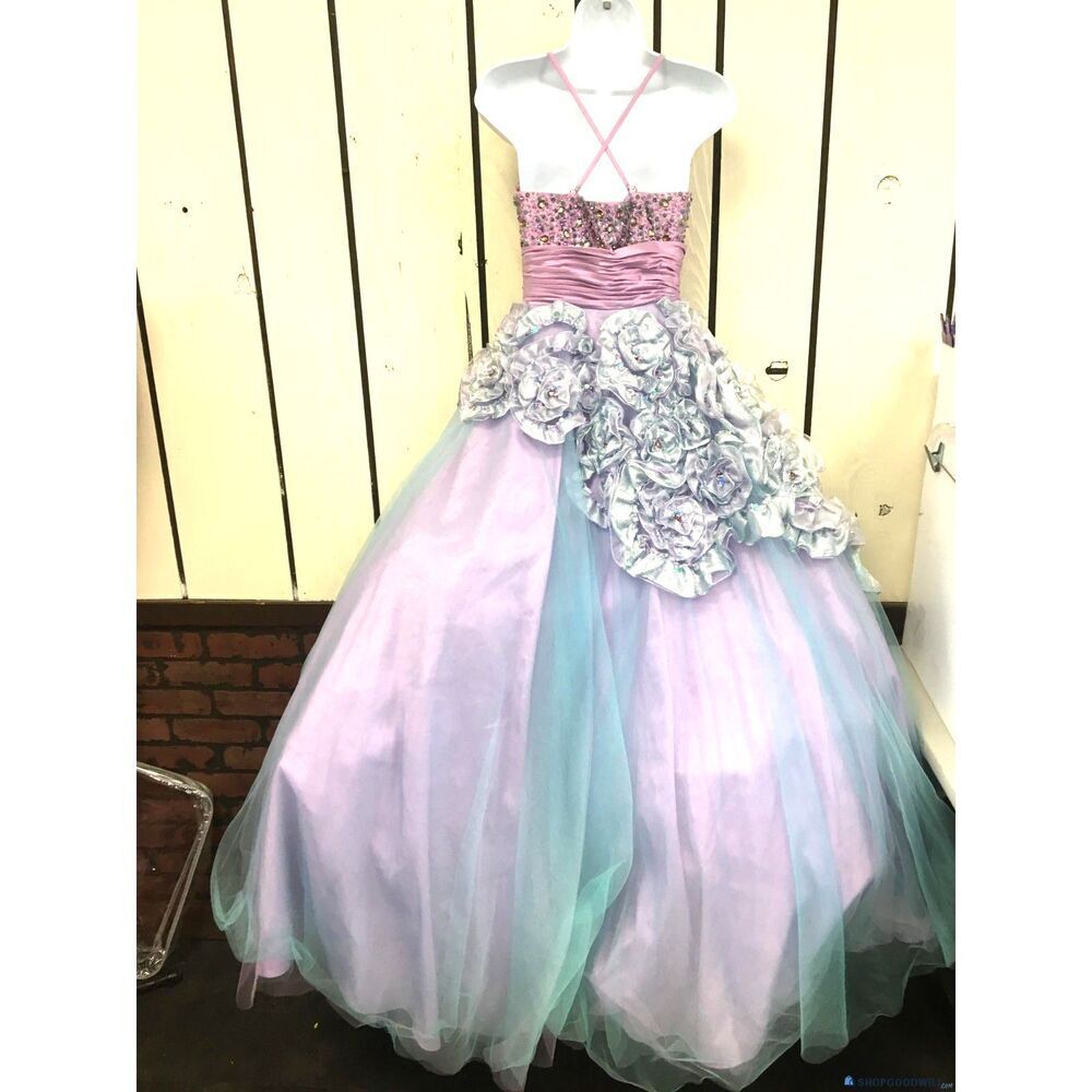 Jovani Lavender/Blue Ball Gown - Size 2 - NWT - Picture 4 of 14